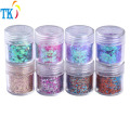 Wholesale8 Boxen Nagel Glitter Chunky Pailletten Irisierende Flocken ultradünne Tipps Bunte gemischte Paillette Gesicht Körper Haar Nail Art